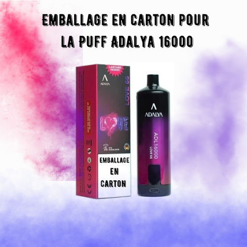 Emballage pour Vape ADALYA 16K ArbreShop Emballage pour Vape ADALYA 16K ArbreShop