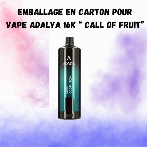 Emballage pour Vape ADALYA 16K ArbreShop Emballage pour Vape ADALYA 16K ArbreShop